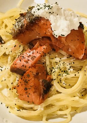 サーモンの生クリーム&チーズパスタ-レシピのメイン写真