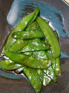 超簡単♪調味料4つで絹さやの炒め物♪-レシピのメイン写真