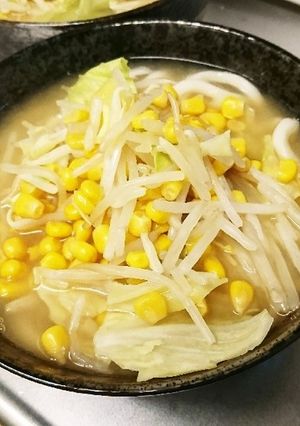 味噌バターうどん-レシピのメイン写真