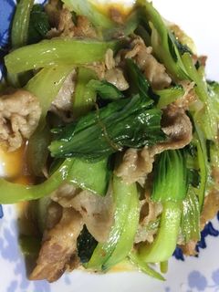 チンゲンサイの豚肉炒め-レシピのメイン写真