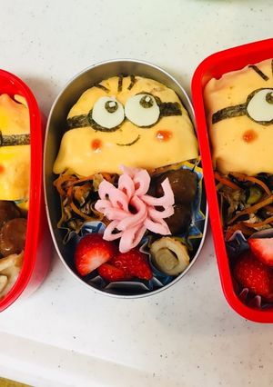 保育園弁当☆ミニオン-レシピのメイン写真