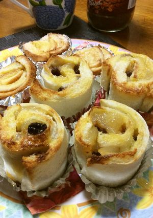 食パンでお手軽 アップルシナモンロール-レシピのメイン写真