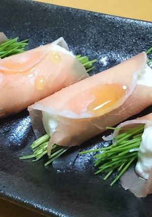 水切りヨーグルトの生ハム巻き-レシピのメイン写真