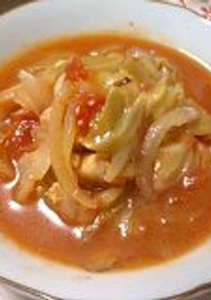 鶏ささ身とキャベツのトマト煮-レシピのメイン写真