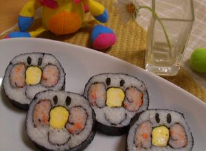 にっこりアンパンマン巻き寿司♪節分に♪-レシピのメイン写真