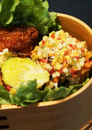 芽キャベツのぶぶあられ揚げ-レシピのメイン写真