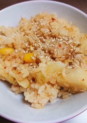 キムチ風味炊き込みご飯-レシピのメイン写真