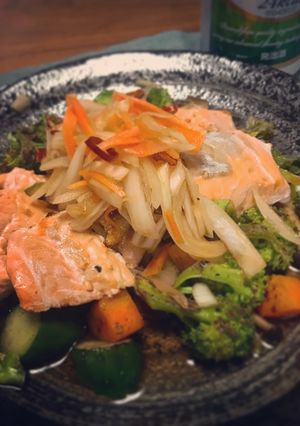 鮭の南蛮風蒸し焼き-レシピのメイン写真