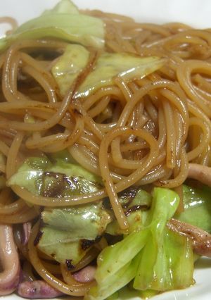 イカとキャベツの和風マヨ醤油味のパスタ-レシピのメイン写真