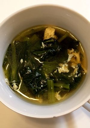 簡単＊小松菜と卵のコンソメスープ＊-レシピのメイン写真