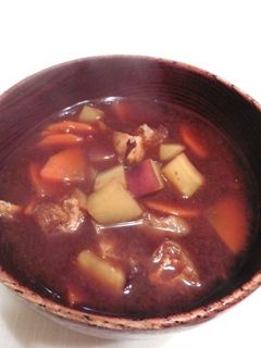 さつま芋と人参の味噌汁-レシピのメイン写真