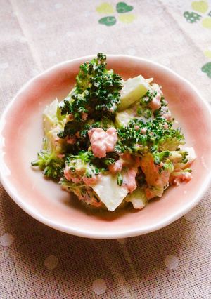 ブロッコリー❁﻿鮭フレ＝粒マス＝マヨ和え-レシピのメイン写真