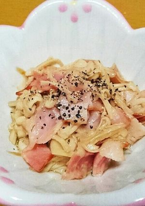 簡単！えのきベーコンのバター醤油ソテー-レシピのメイン写真