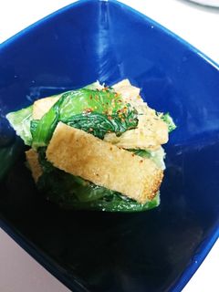 小松菜とカリカリ油揚げの和え物-レシピのメイン写真