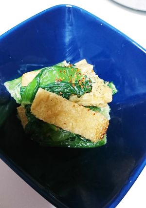 小松菜とカリカリ油揚げの和え物-レシピのメイン写真