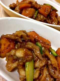 南瓜と豚こま肉のコチュジャン炒め♪-レシピのメイン写真