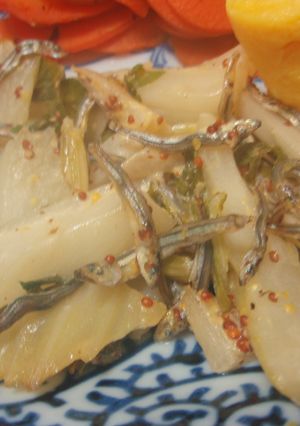 セロリときびなのマヨマスタード炒め-レシピのメイン写真