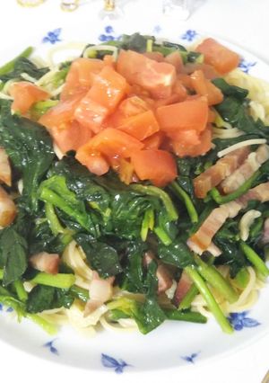 簡単美味☆ホウレン草とベーコンのパスタ-レシピのメイン写真