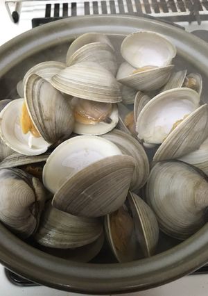 料理酒だけ♩土鍋でホンビノス貝の酒蒸し-レシピのメイン写真