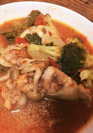 炊飯器で楽々!鶏手羽元のトマトクリーム煮-レシピのメイン写真