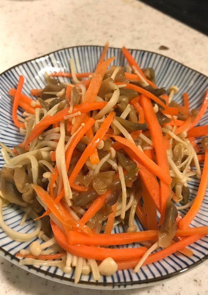 搾菜消費！人参エノキ搾菜の炒め物-レシピのメイン写真