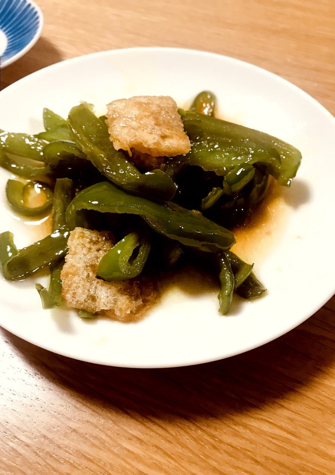 南関あげとピーマンのあご出汁つゆ煮-レシピのメイン写真