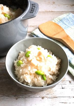 生姜香る帆立貝柱の炊き込みご飯STAUB-レシピのメイン写真