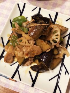 話題入り☆なすとれんこんと豚バラみそ炒め-レシピのメイン写真
