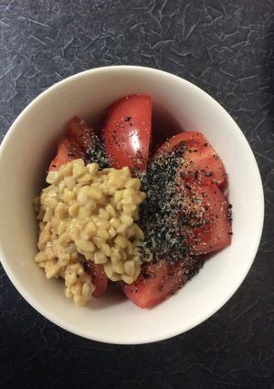 トマトのゴマ納豆あえ♪-レシピのメイン写真