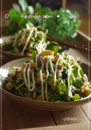 ♬豆苗モリモリおかずサラダ♬-レシピのメイン写真