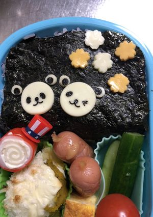 簡単！乗せるだけ！パンダキャラ弁♪-レシピのメイン写真