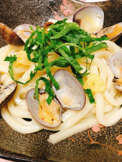 ボンゴレうどん-レシピのメイン写真