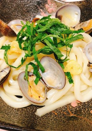 ボンゴレうどん-レシピのメイン写真