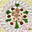 豚肉のお花畑&梅肉ソース添え