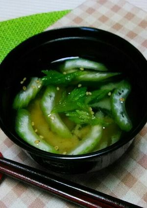 ワカメとセロリーの味噌汁☆-レシピのメイン写真