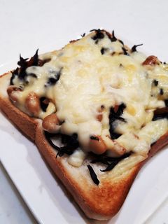 忙しい朝に♪ひじきチーズトースト-レシピのメイン写真