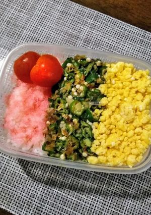 オクラおかか和えの三色飯-レシピのメイン写真