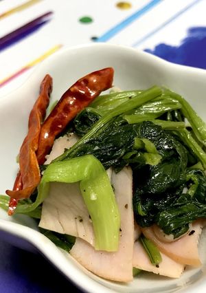 かぶの葉とベーコンのにんにく炒め-レシピのメイン写真