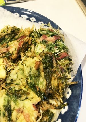 水菜とさつまいもとベーコンのかき揚げ-レシピのメイン写真