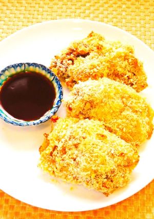 ☺簡単おつまみ♪揚げない鶏レバーかつ☺-レシピのメイン写真