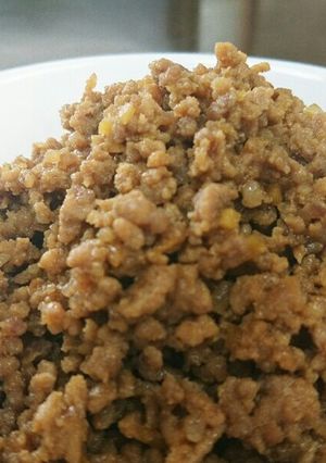 カキ醤油で作った割下ひき肉作り置きそぼろ-レシピのメイン写真