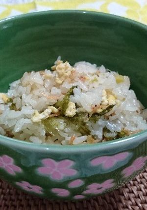 あたただしで卵とあおさの炊き込みご飯-レシピのメイン写真