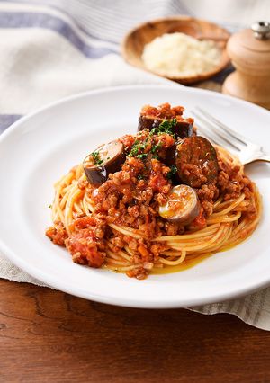 なすたっぷり！大豆のお肉のボロネーゼ-レシピのメイン写真