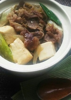 牛こま切れで作る！関西すきやき風肉豆腐-レシピのメイン写真