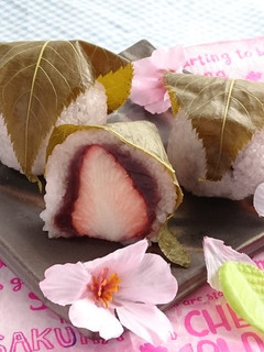 いちご桜餅-レシピのメイン写真