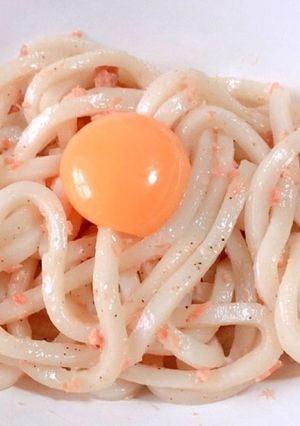 ささっとズボラ飯！カルボナーラ風味うどん-レシピのメイン写真
