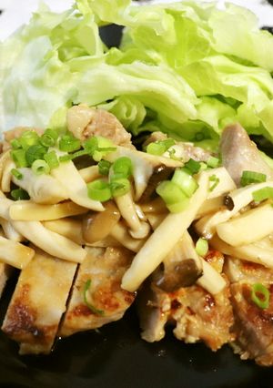【腸活】塩麹漬け豚ロース焼 きのこソース-レシピのメイン写真