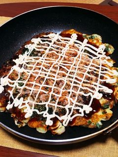 簡単♬フワフワ♬ネギだけdeお好み焼き-レシピのメイン写真