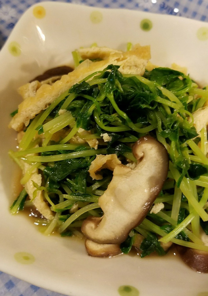 豆苗と椎茸の煮浸し-レシピのメイン写真