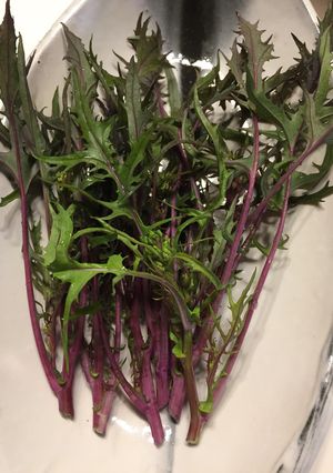 農家の食卓〜水菜の菜の花サラダ〜-レシピのメイン写真